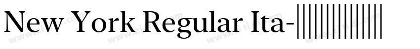 New York Regular Ita字体转换